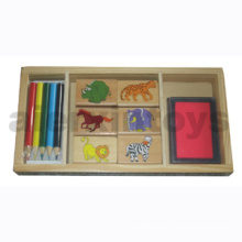 Wooden Stamp Box (80647)